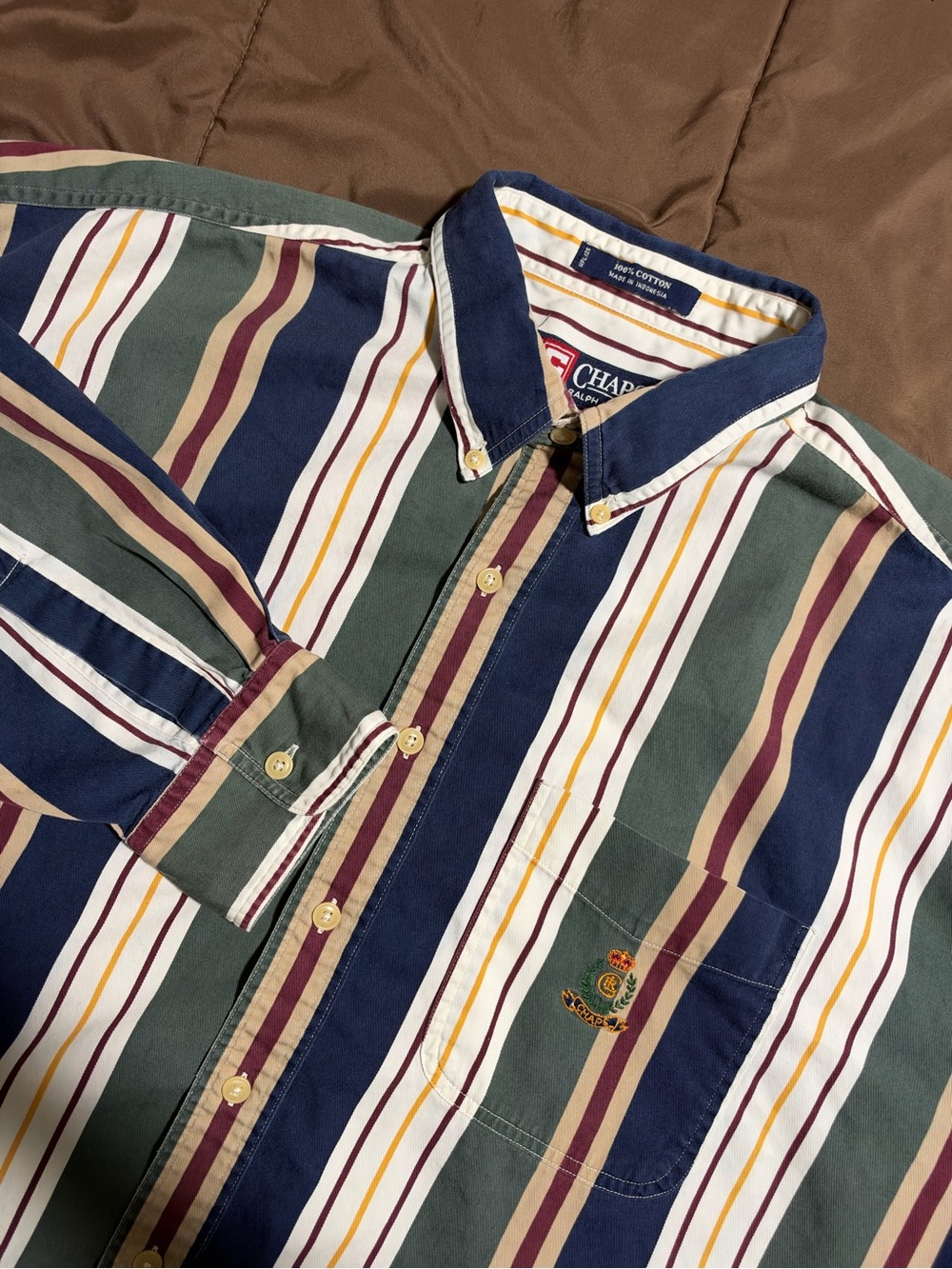 Vintage Chaps Ralph Lauren Stripes Long Sleeve Button Down Shirt